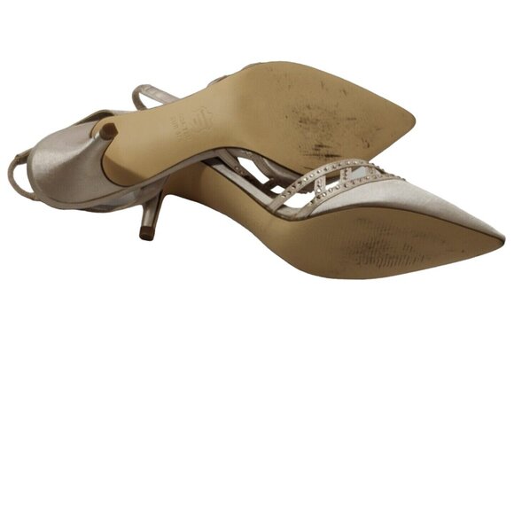Adrianna Papell Boutique Taupe Tan Pumps Slingback Heels Women Size 7.5 M FLAW - Picture 6 of 8